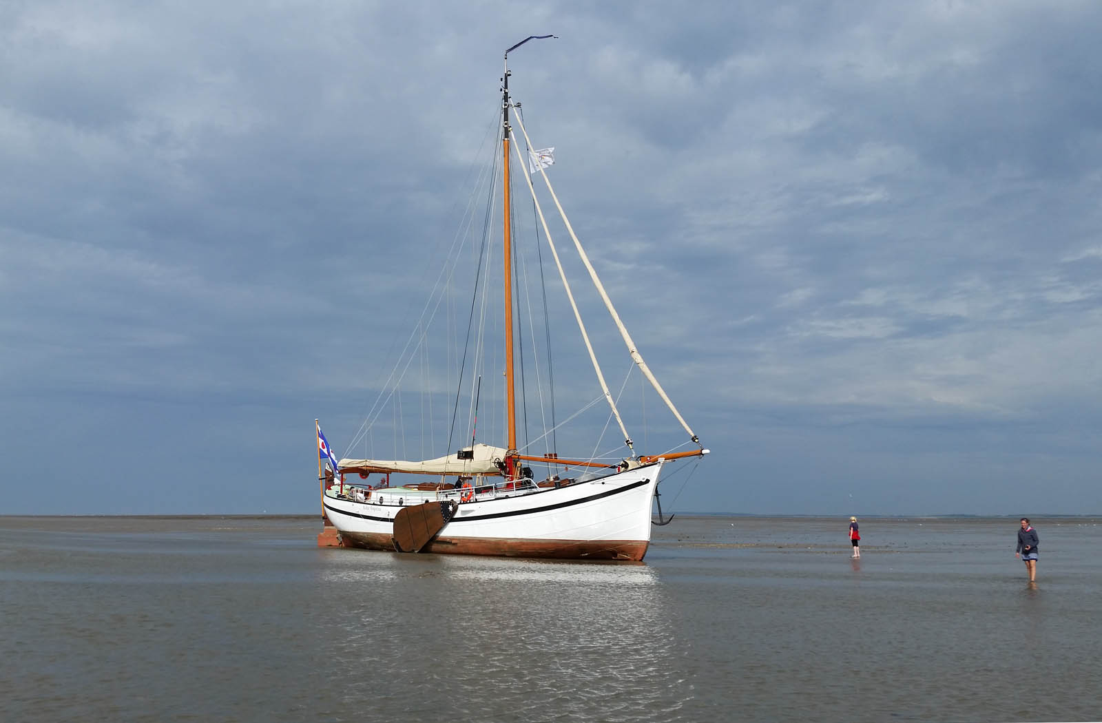 Drooggevallen op het wad